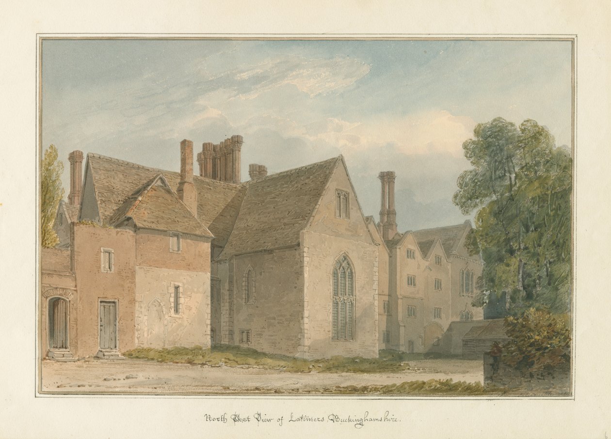 Buckinghamshire - Latimers Hall av John Chessell Buckler