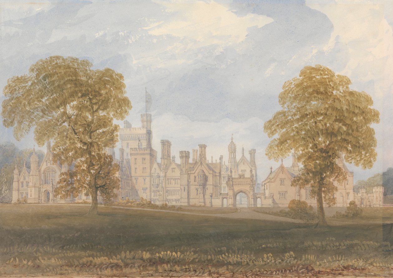 Costessy Hall, Norfolk av John Chessell Buckler