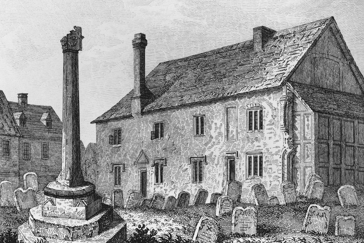 Grammar School i Dorchester, Oxfordshire av John Chessell Buckler