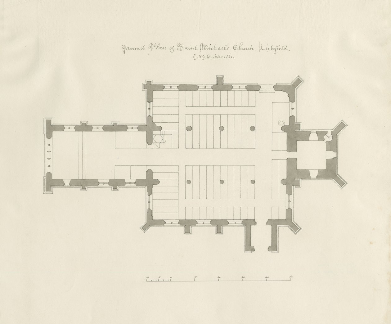 Lichfield - Grunnplan for St. Michael