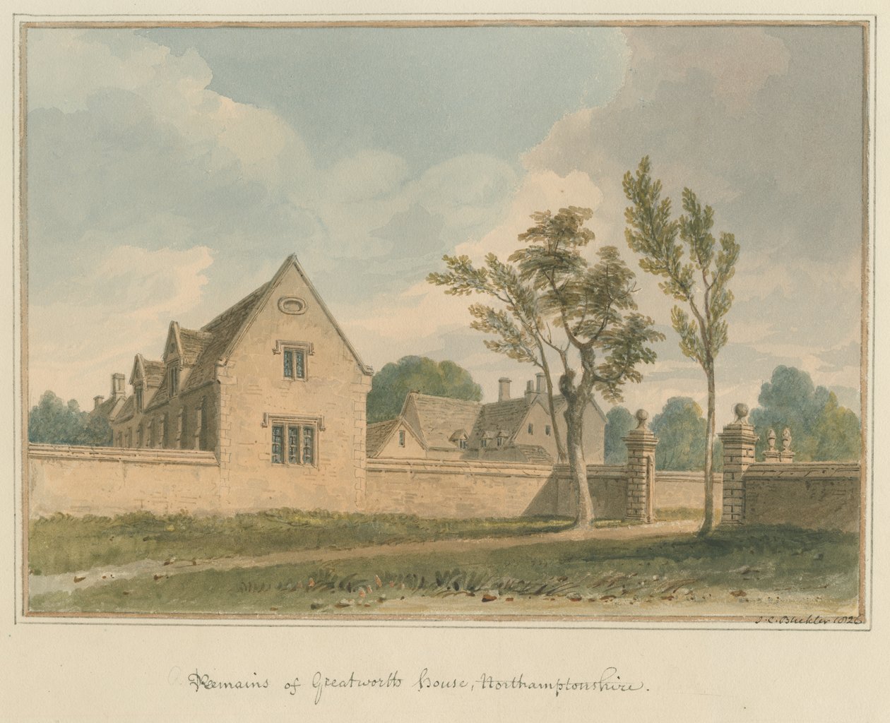 Northamptonshire - Greatworth House, 1826 av John Chessell Buckler