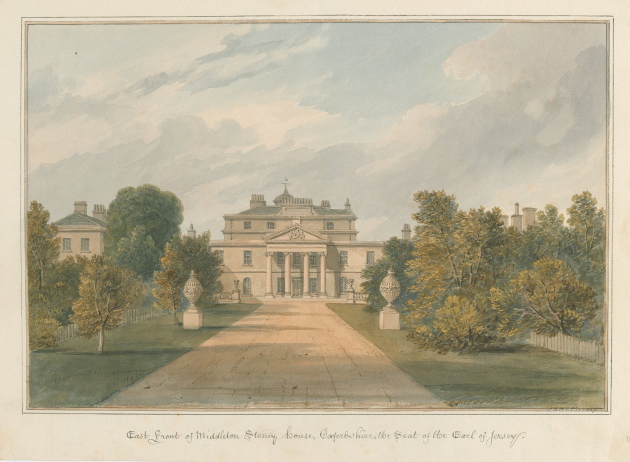 Oxfordshire - Middleton Stoney House, 1827 av John Chessell Buckler