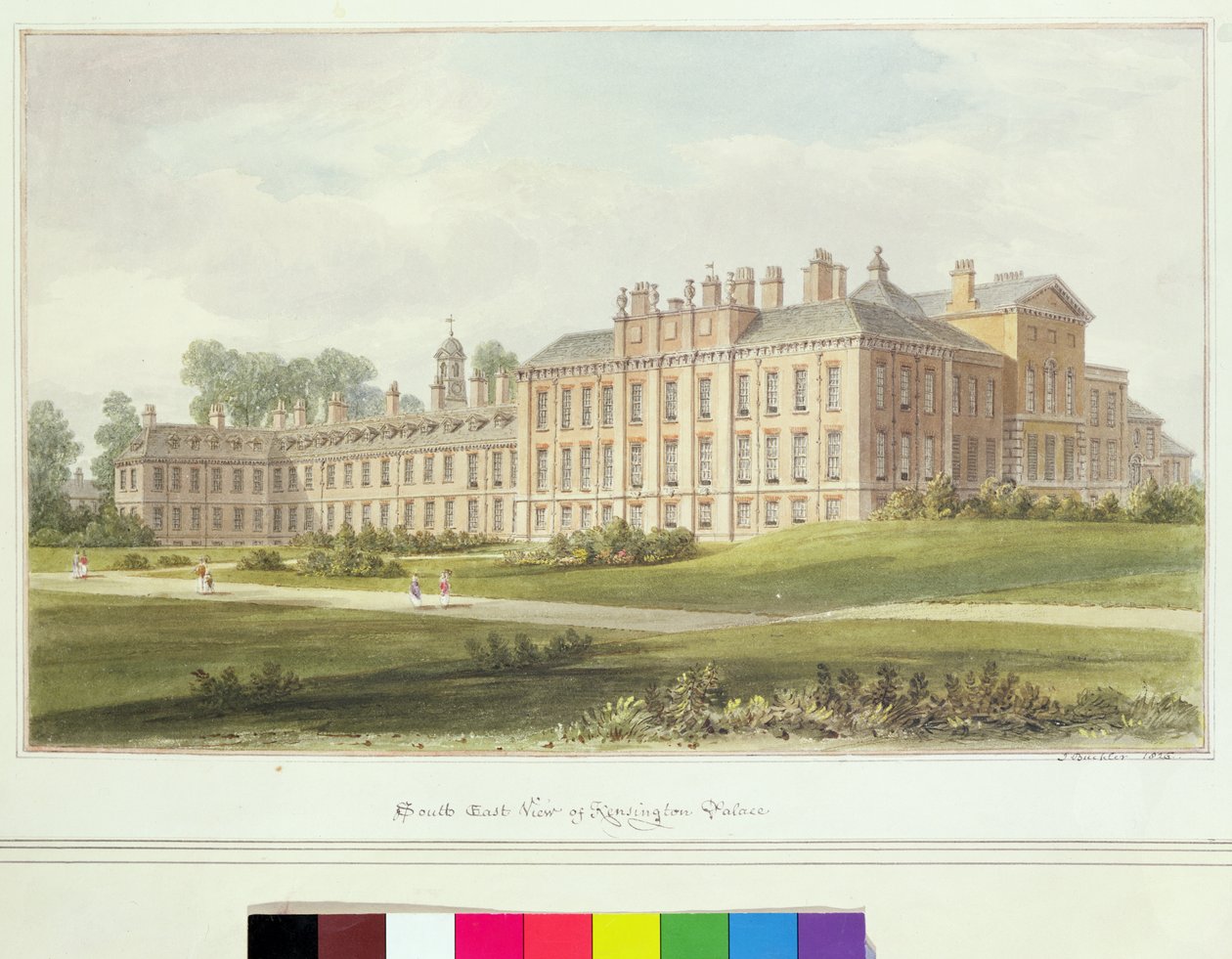 South East View of Kensington Palace, 1826 av John Chessell Buckler