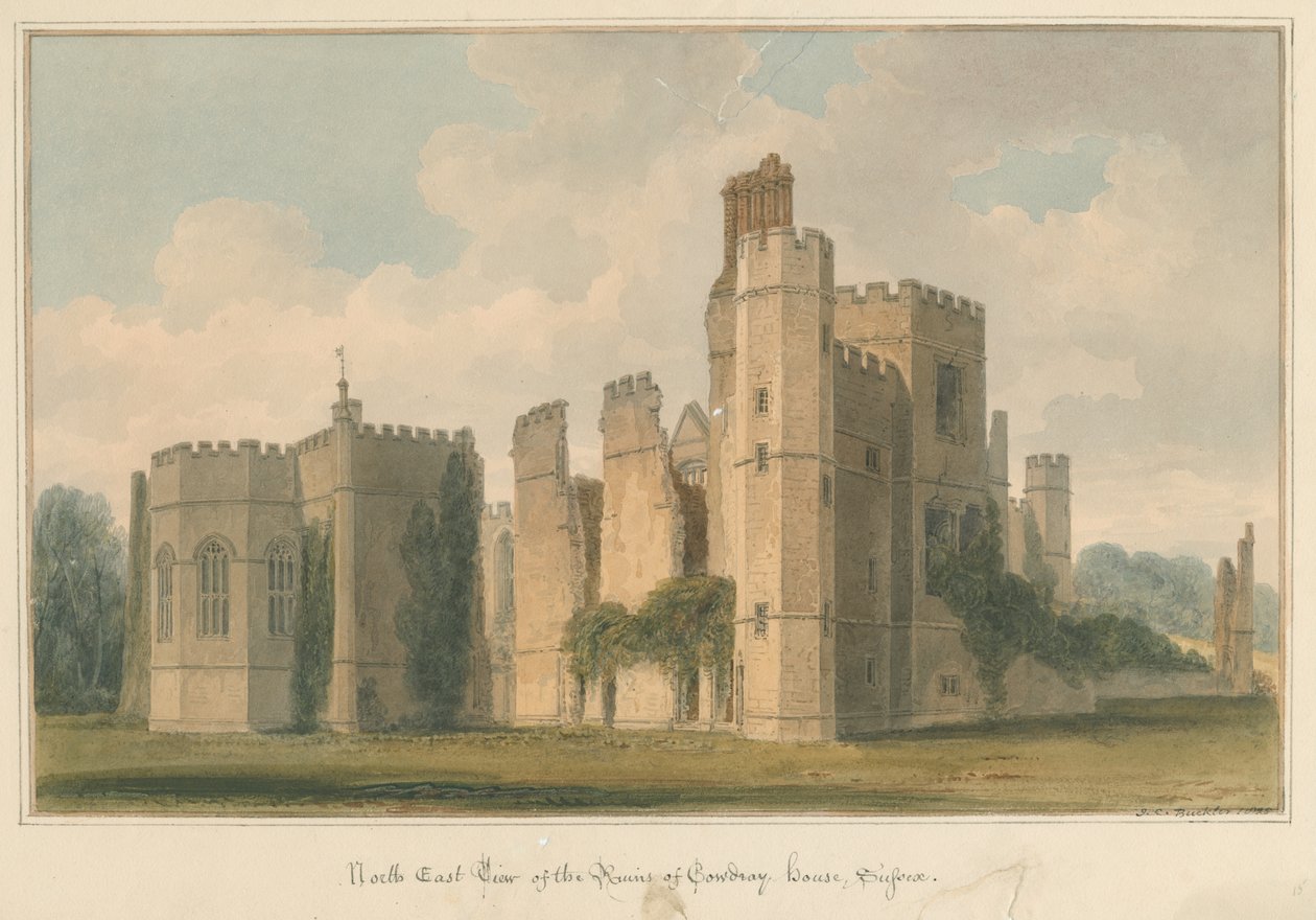 Sussex - Cowdray House, 1825 av John Chessell Buckler