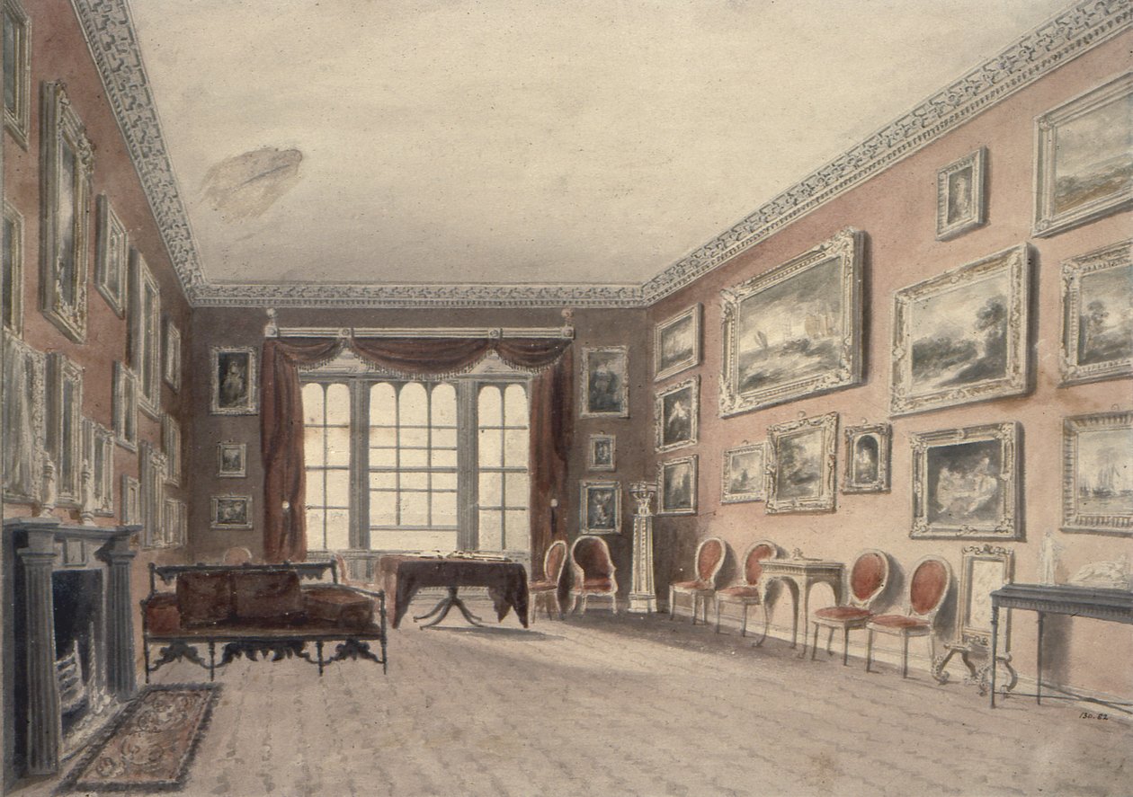 Galleriet på Browsholme, nær Clitheroe, Yorkshire av John Chessell Buckler