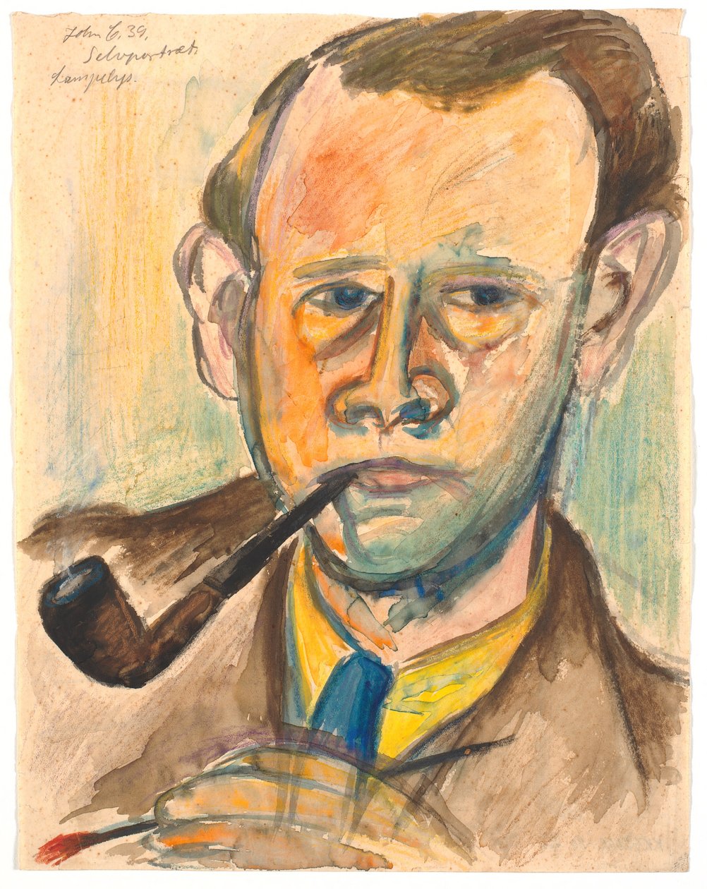 Selvportrett i lampelys av John Christensen