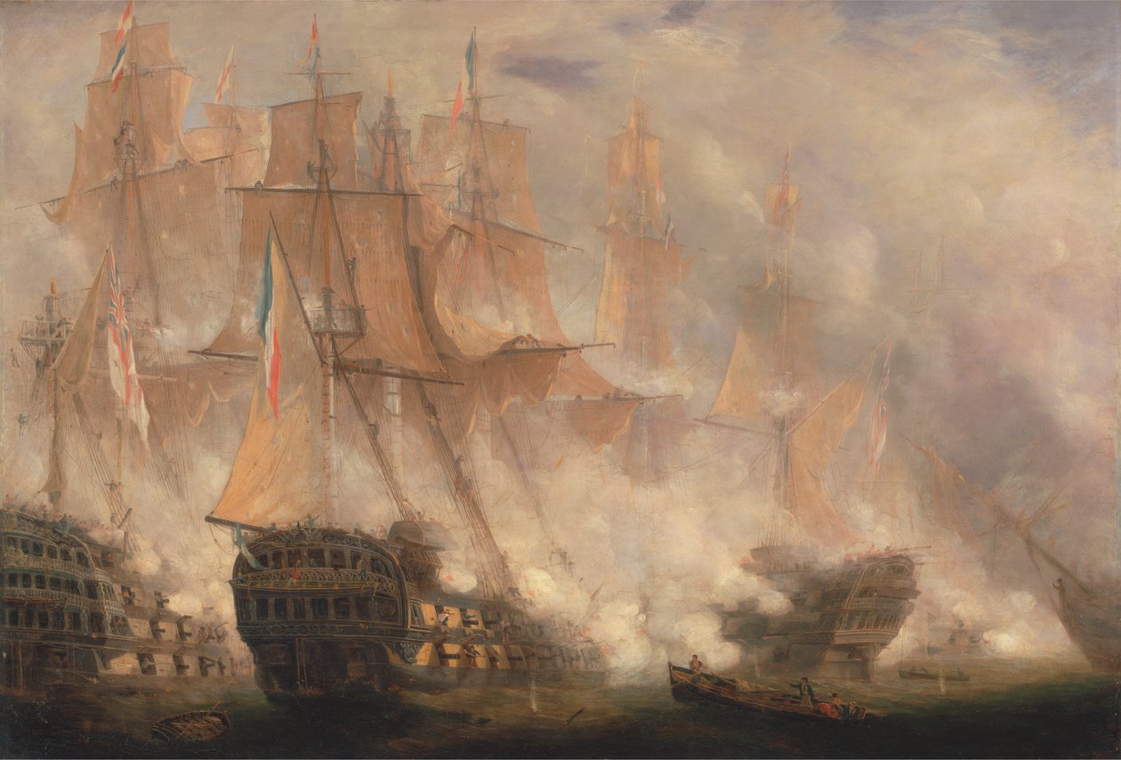 Slaget ved Trafalgar av John Christian Schetky