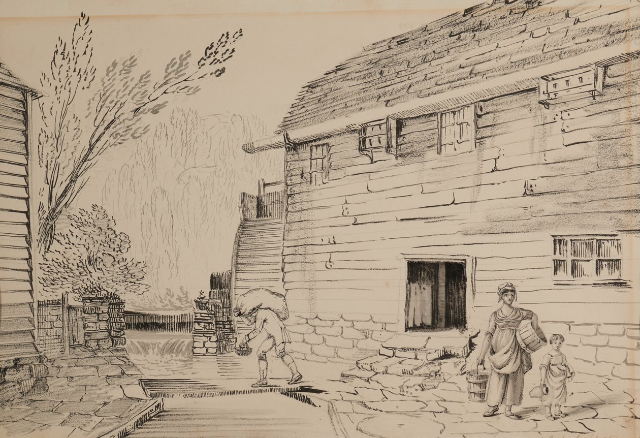 Mill nær Ditton av John Claude Nattes