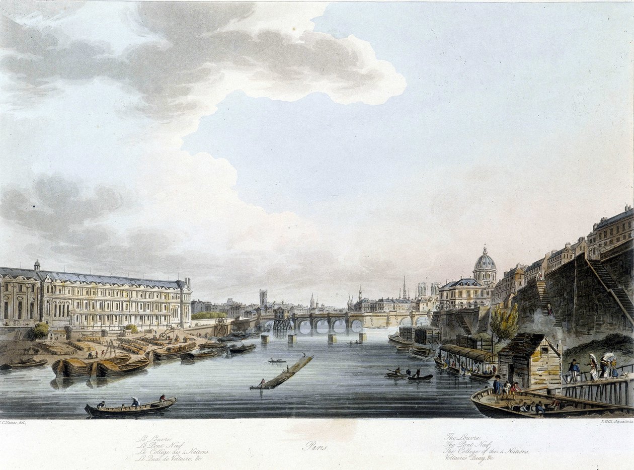 Paris: Pont Neuf - av J.C Mats av John Claude Nattes
