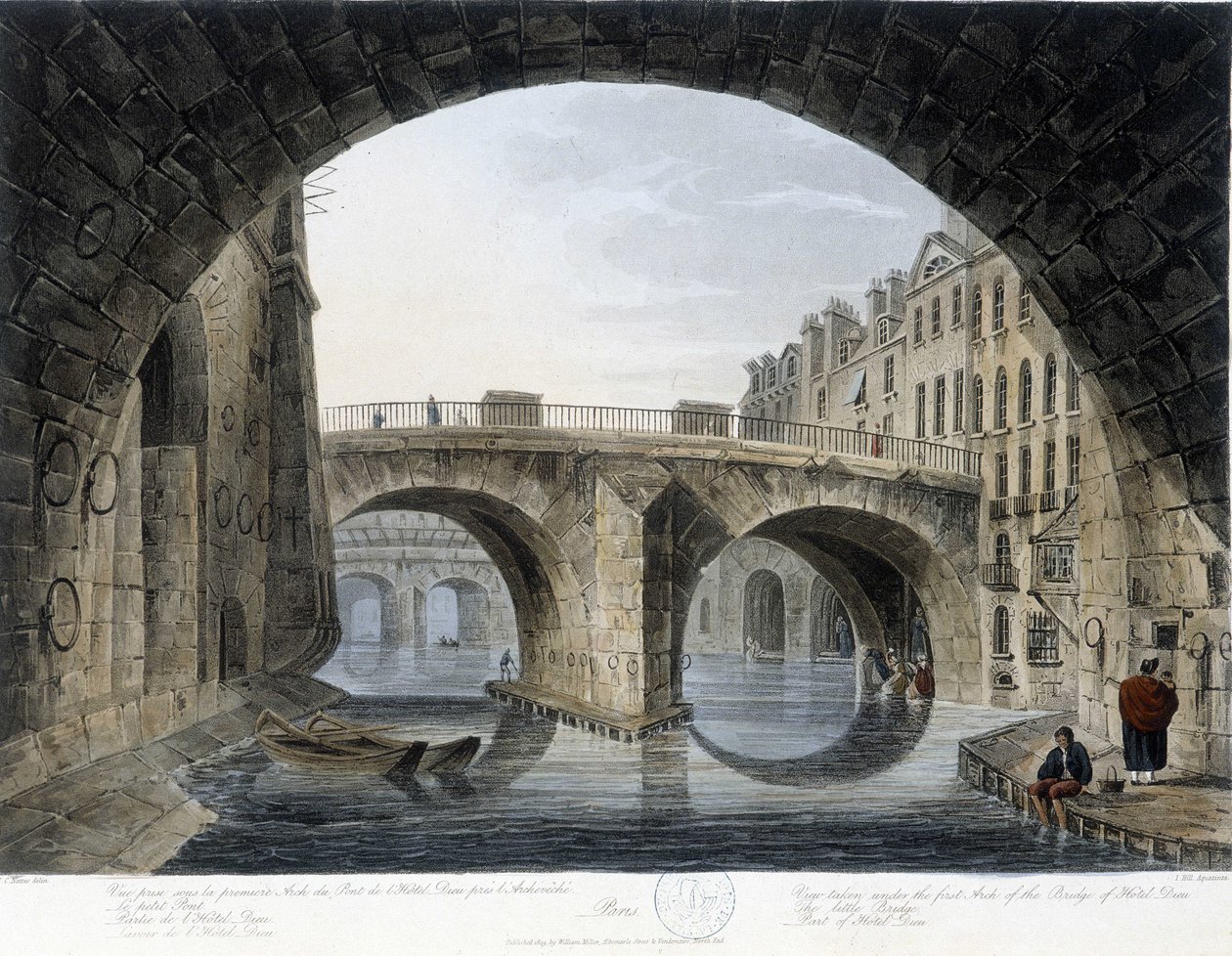 Paris, Peer Pont - dess. de Mats, rundt 1810, by Paris. av John Claude Nattes