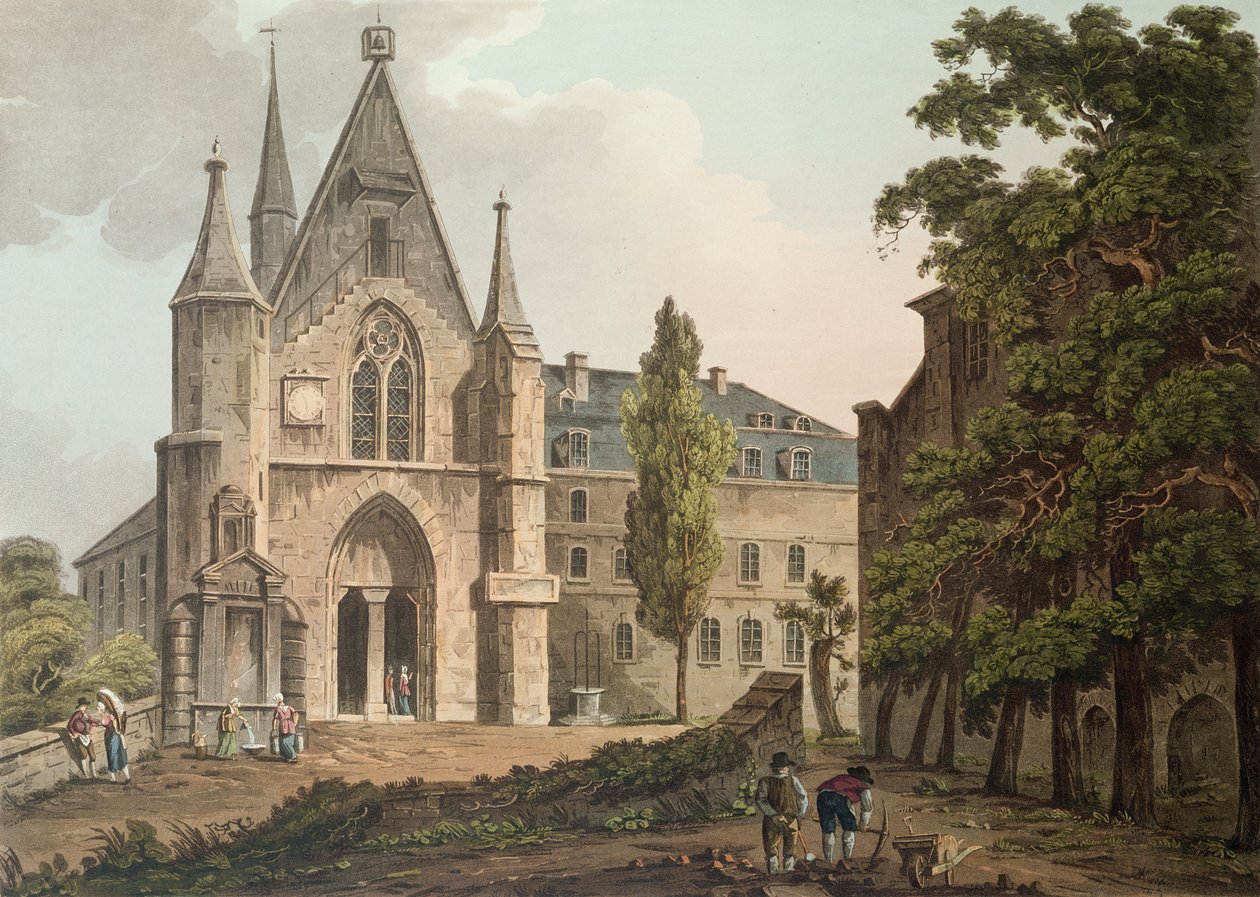 College de Navarre i Paris, gravert av I. Hill, 1809 (akvatint) av John Claude Nattes