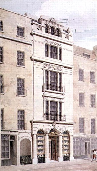 Rundell, Bridge and Rundell, 32 Ludgate Hill, 1826 (wc på papir) av John Clement Meade