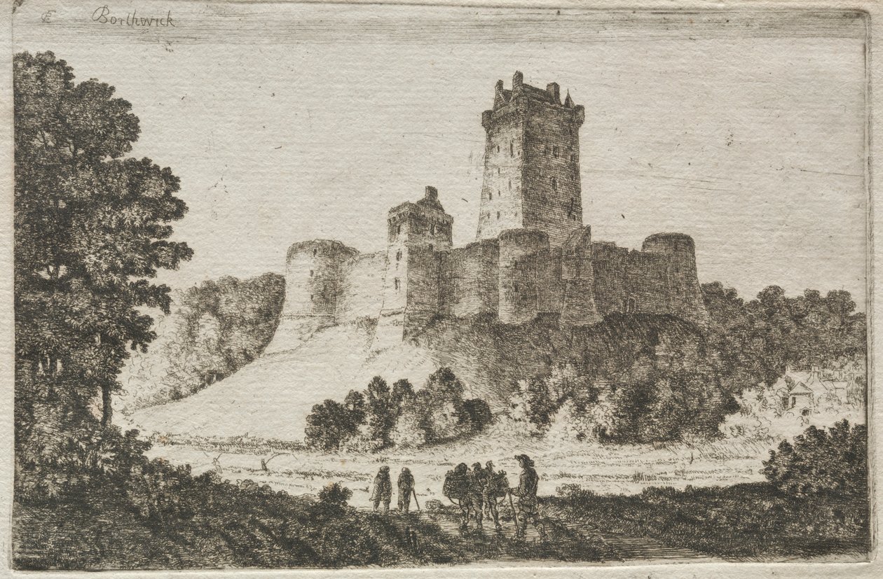 Borthwick Castle fra øst av John Clerk of Eldin