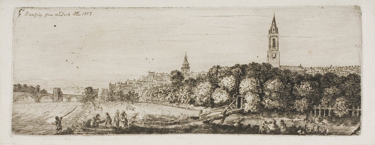 Dumfries fra kaien av John Clerk of Eldin