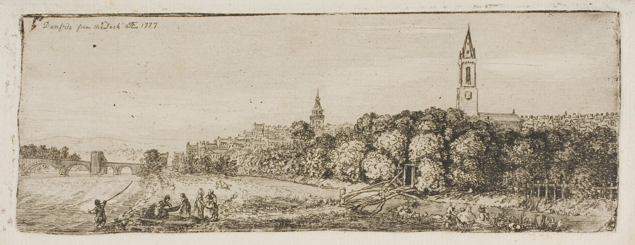 Dumfries fra kaien av John Clerk of Eldin