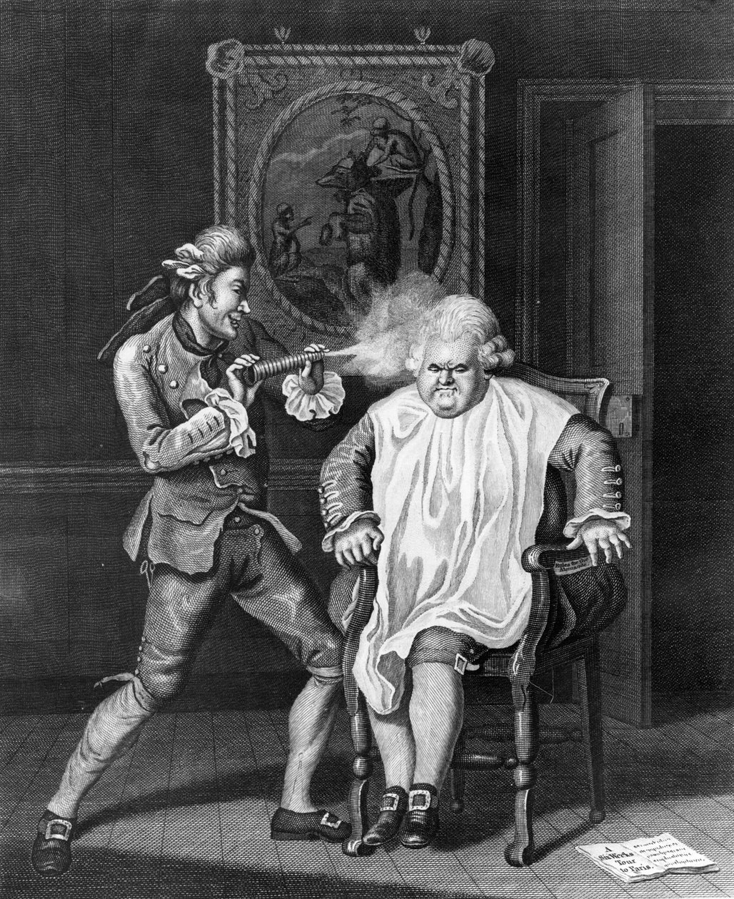 Engelskmannen i Paris, litografi av James Caldwell, 1770 av John Collet