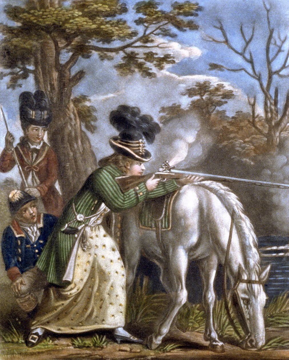 «The Ladies Shooting Poney» av John Collet