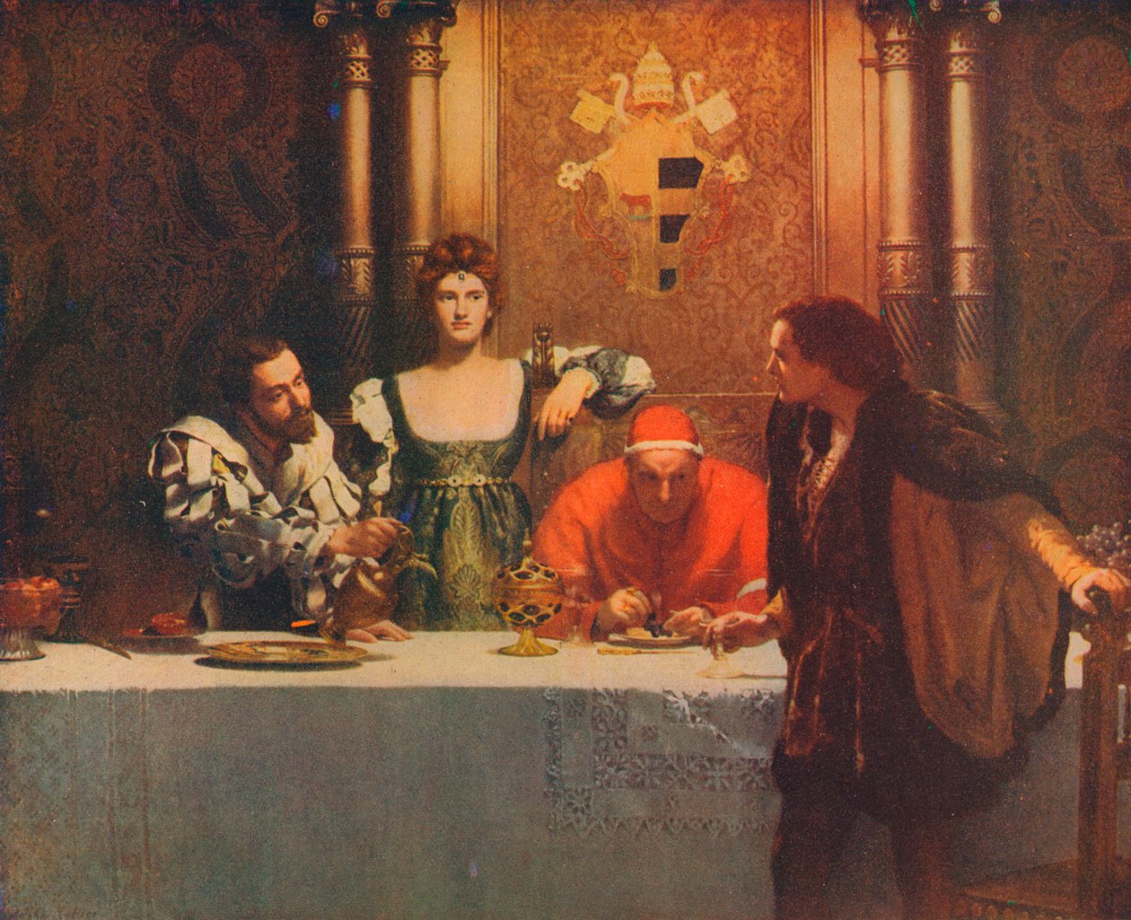 Et glass vin med Caesar Borgia, 1893, 1914 av John Collier