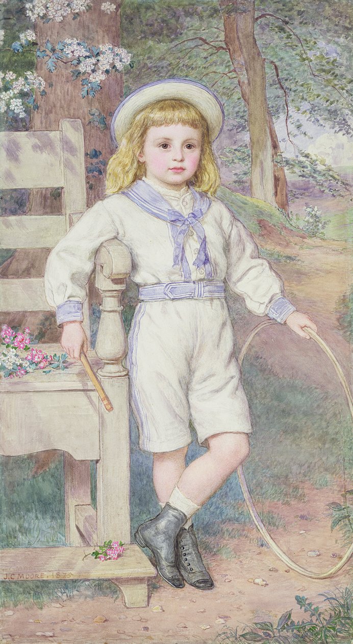Gutt med bøyle av John Collingham Moore