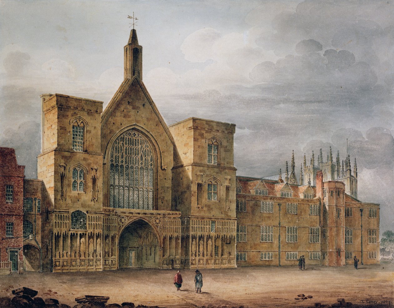 Inngang til Westminster Hall, 1807 av John Coney