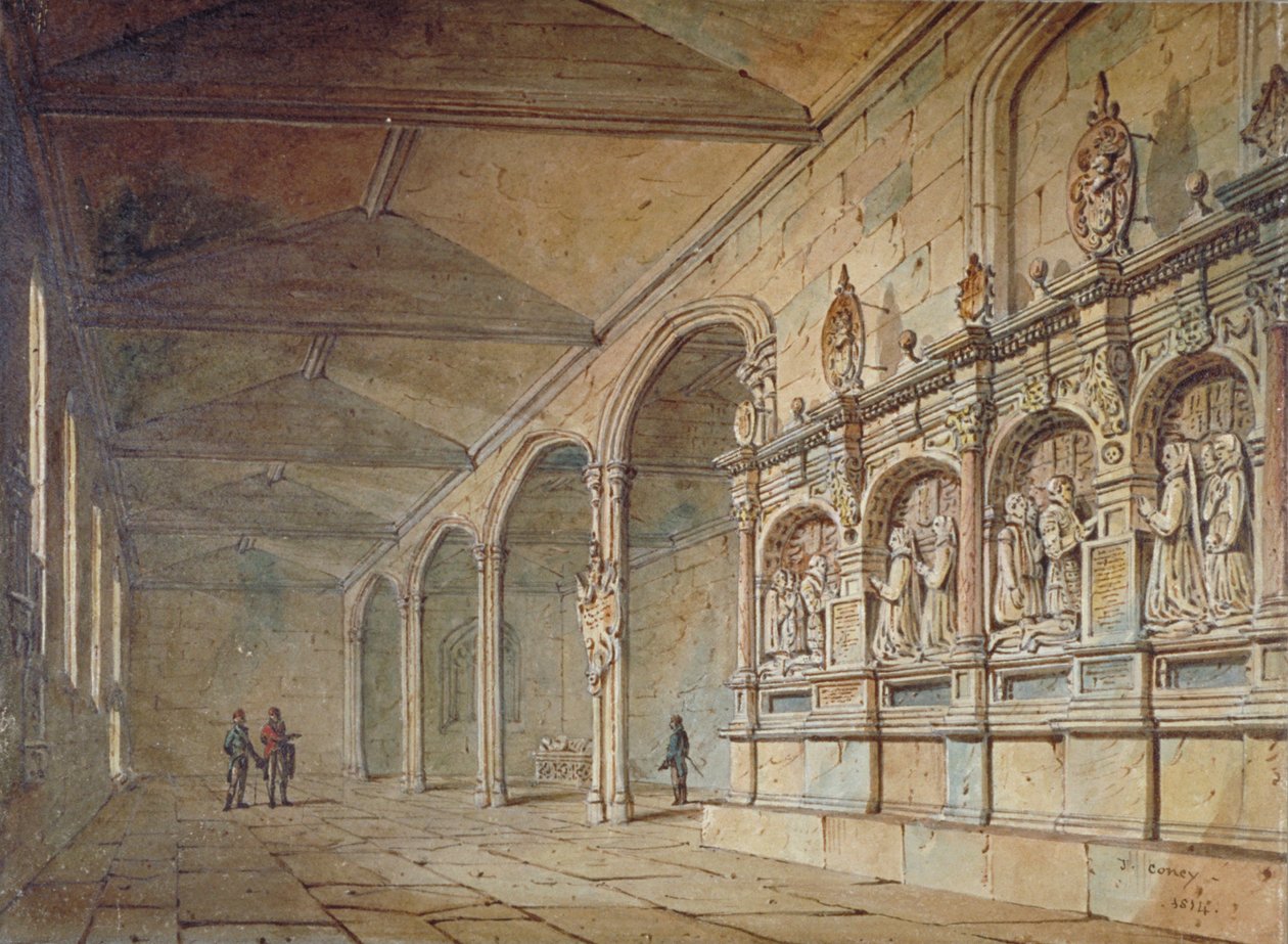Interiør i kapellet til St Peter ad Vincula, Tower of London, 1814 av John Coney