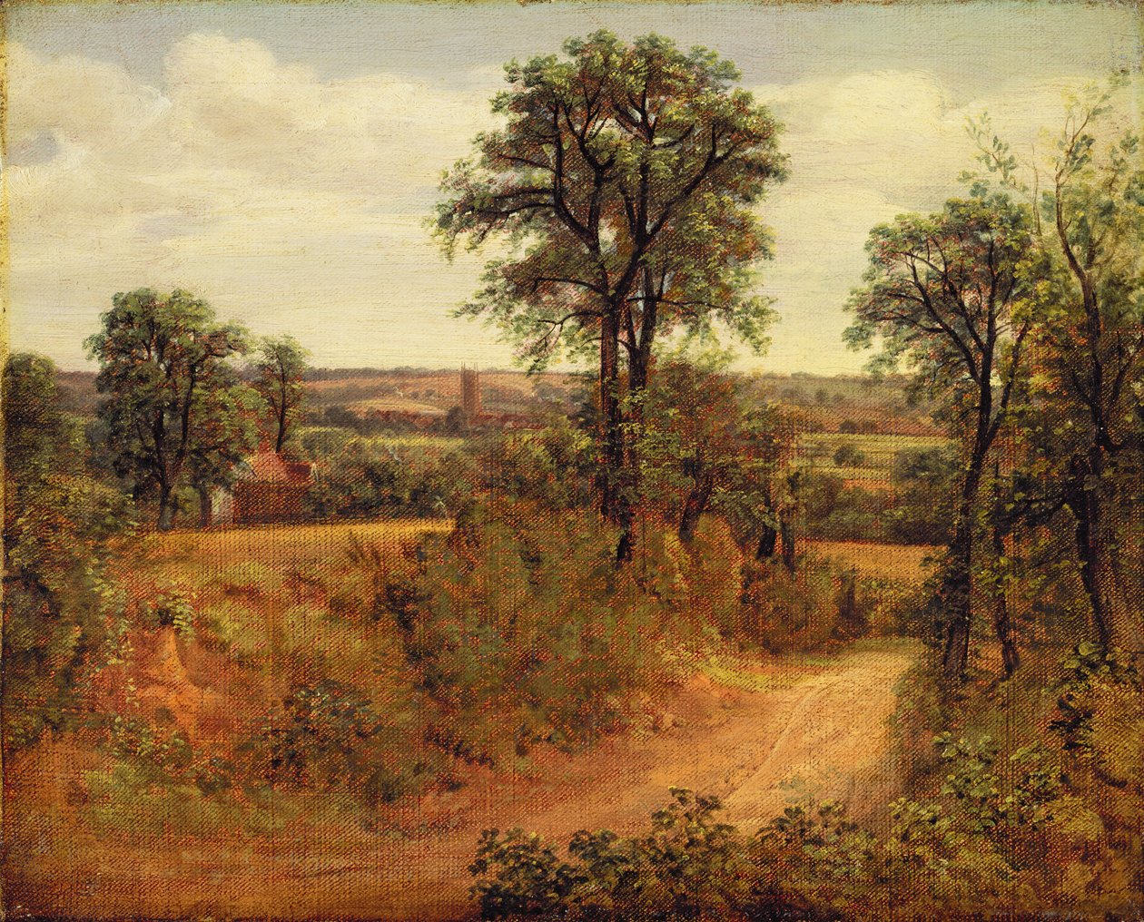 A Lane near Dedham, ca. 1802 (olje på lerret) av John Constable