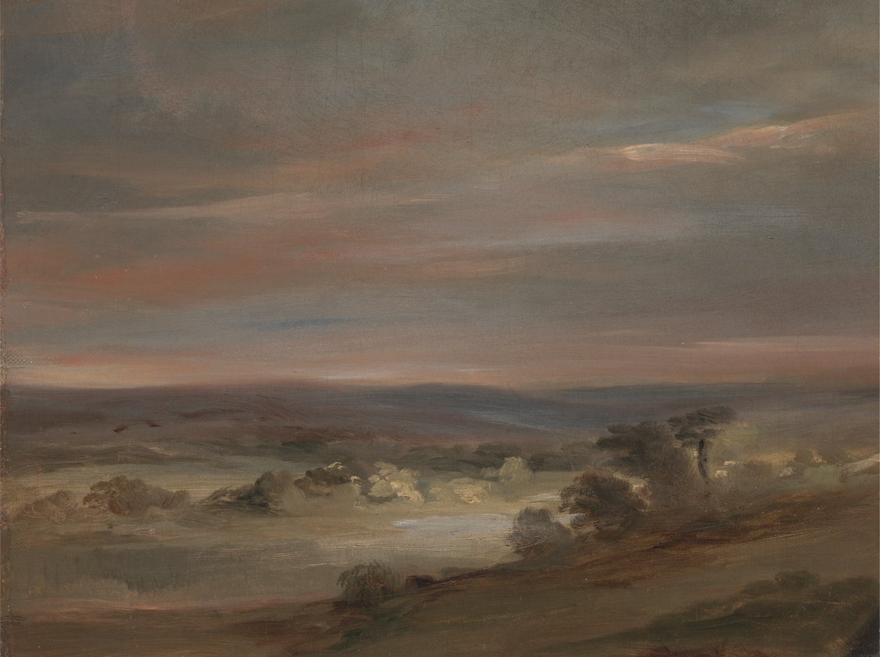 En utsikt over Hampstead Heath, tidlig morgen av John Constable