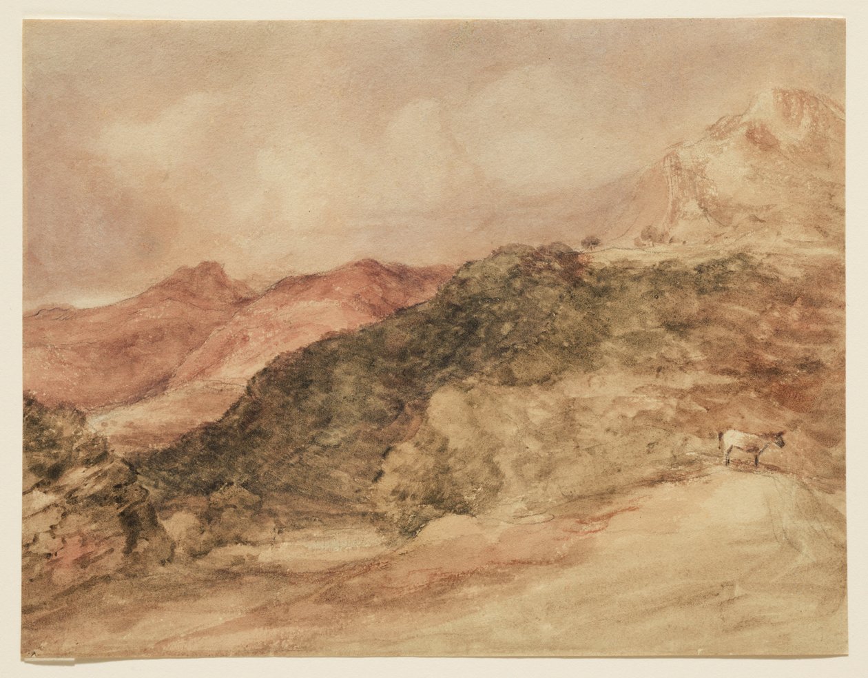 Bow Fell og Langdale Pikes av John Constable