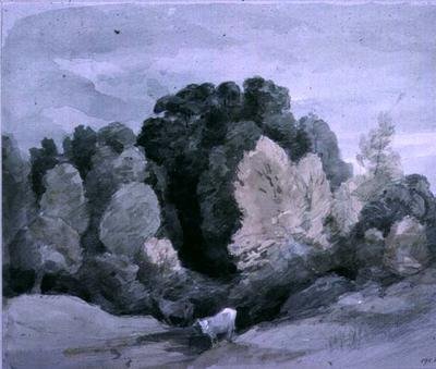 Storfe nær kanten av en skog, ca. 1805 av John Constable