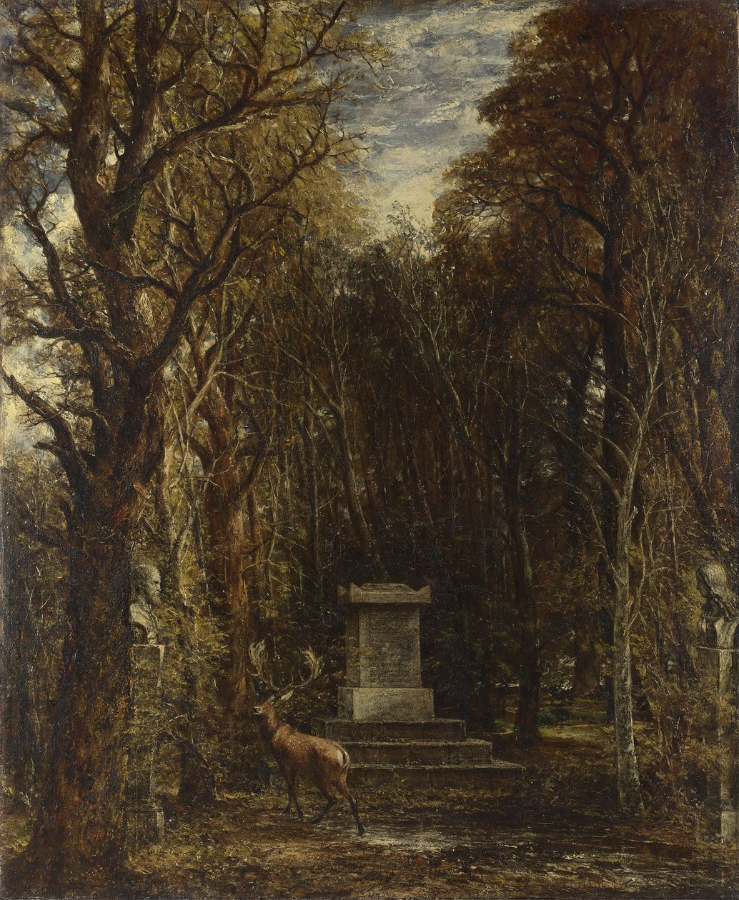 Kenotaf til minne om Sir Joshua Reynolds, reist på området til Coleorton Hall i Leicestershire av avdøde Sir George Beaumont, Bt. av John Constable