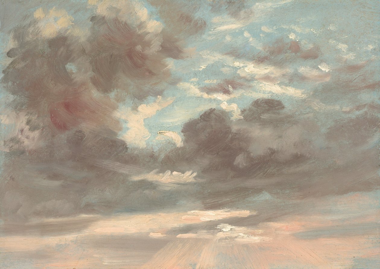 Skystudie: Stormfull solnedgang av John Constable