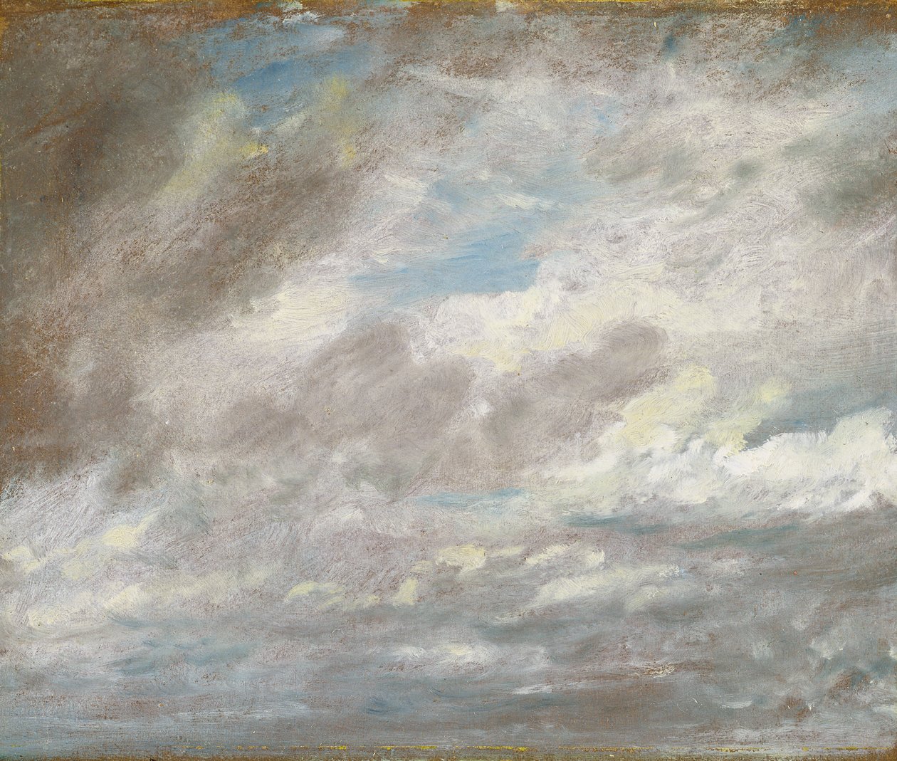 Cloud Study, ca. 1821 (olje på papir lagt på kort) av John Constable