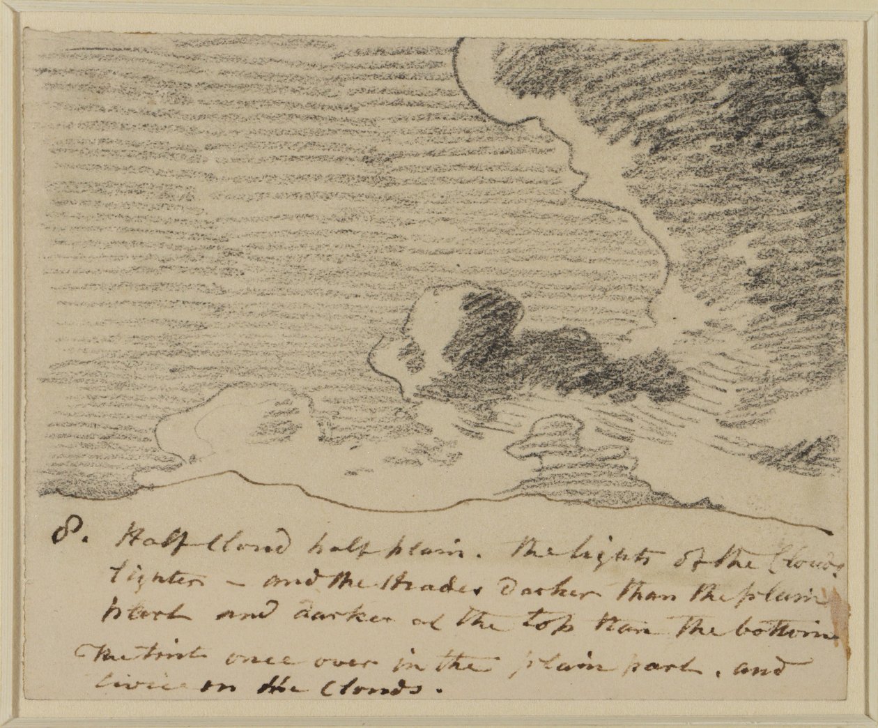 Skystudie (etter Alexander Cozens Engravings of Skies), ca. 1822-23 (grafitt på papir) av John Constable
