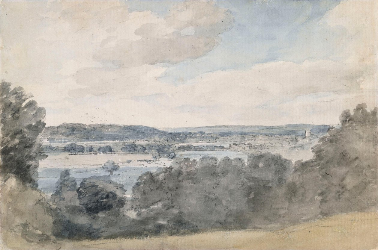 Dedham Vale, Suffolk, sett fra nær East Bergholt av John Constable