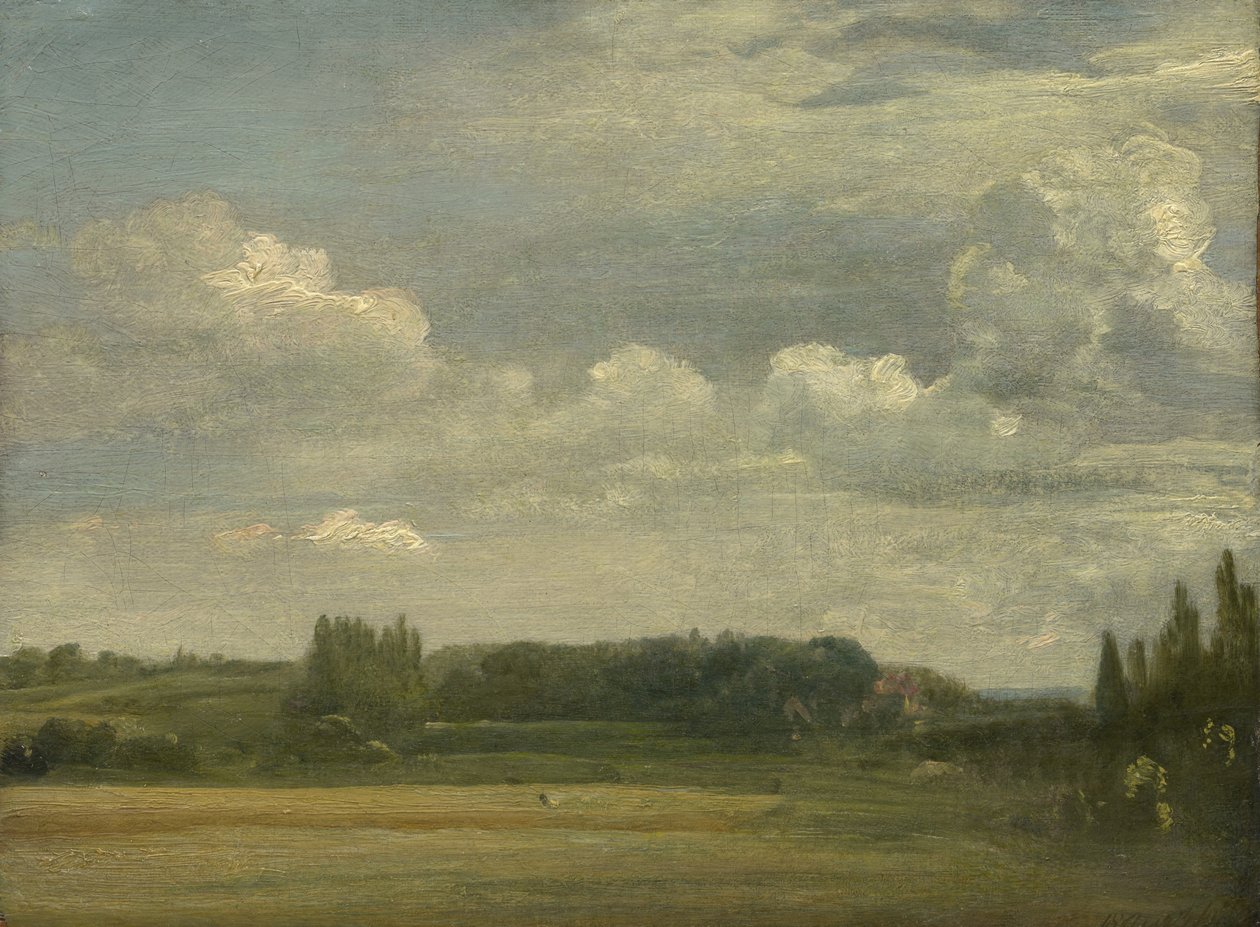 Østre Bergholtallmenning, Utsikt mot prestegården, 18. august 1813 av John Constable