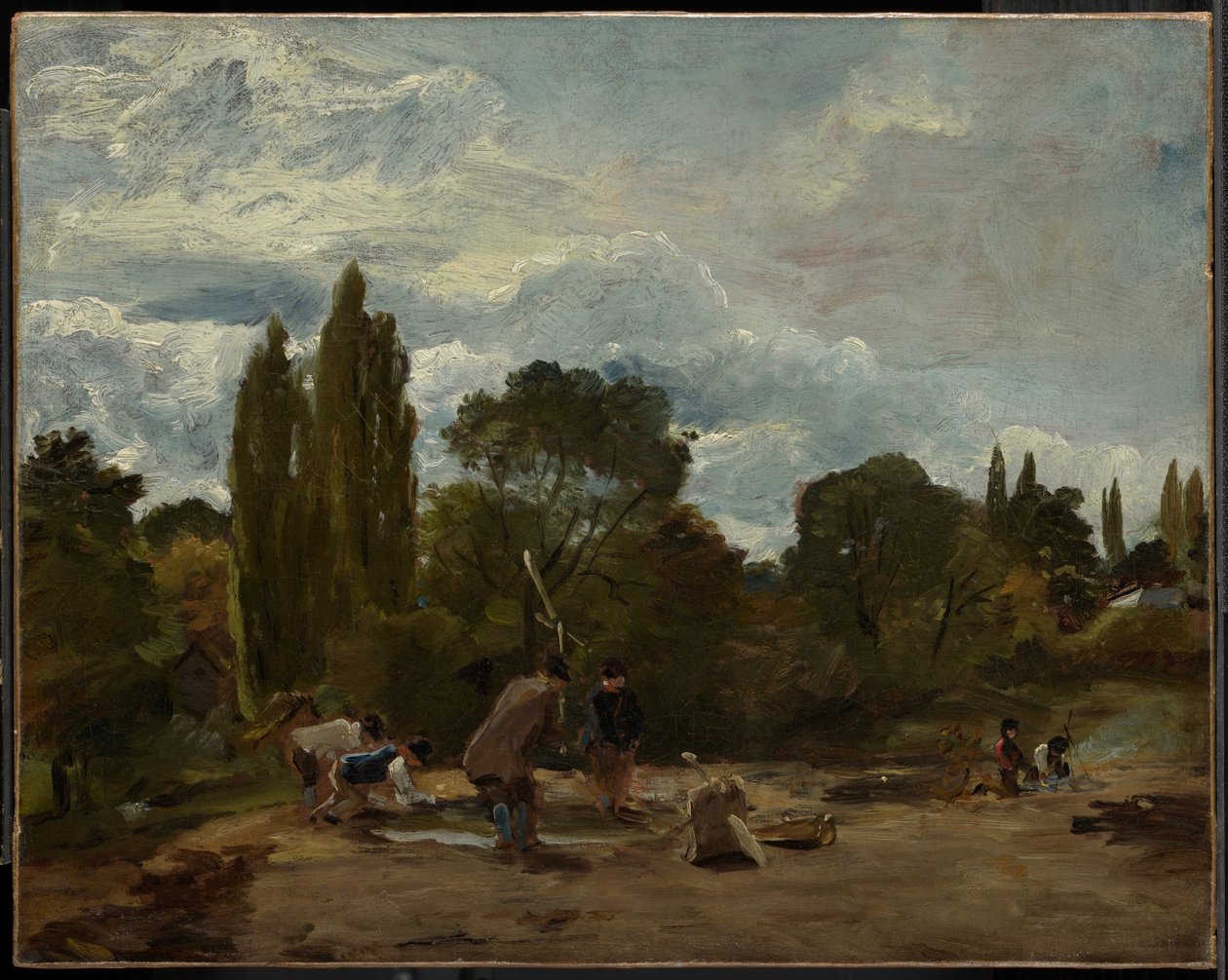 Tersking av nepehoder, East Bergholt av John Constable