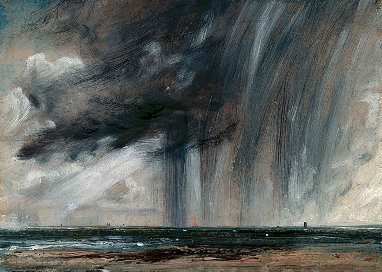 Tordenvær over havet. Rundt 1824-26 av John Constable