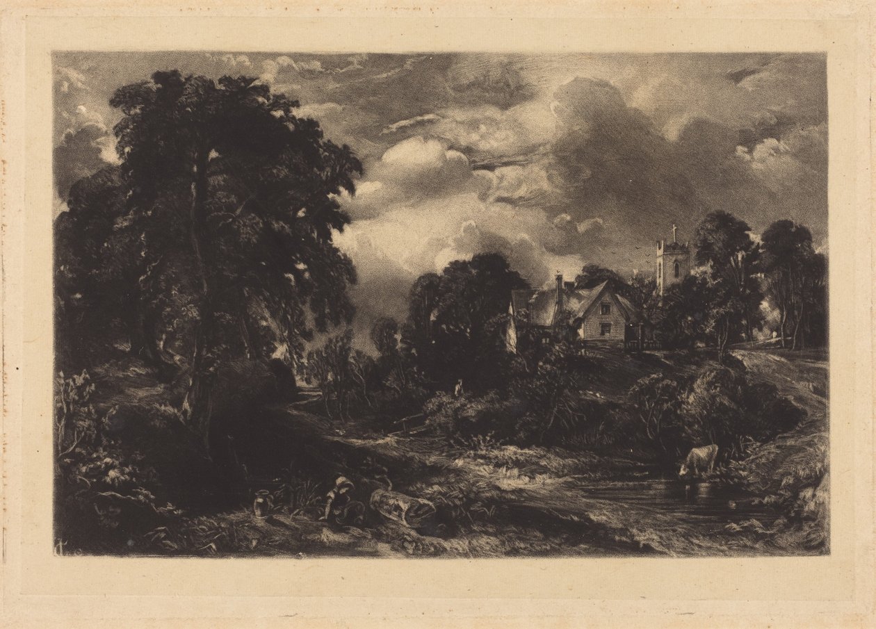 Glebe-gården (b) av John Constable