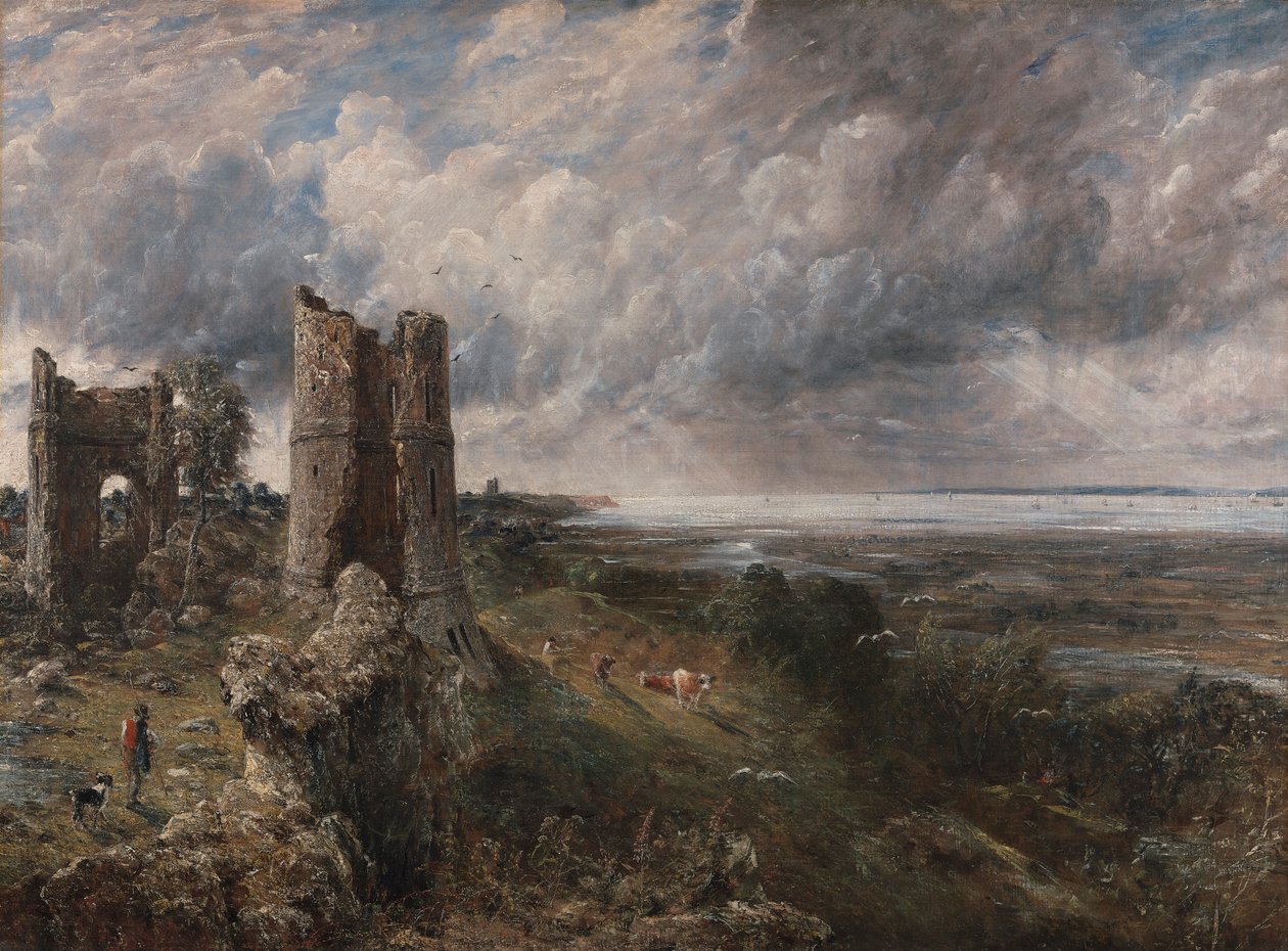 Hadleigh Castle, Themsens munning - morgen etter en stormfull natt av John Constable