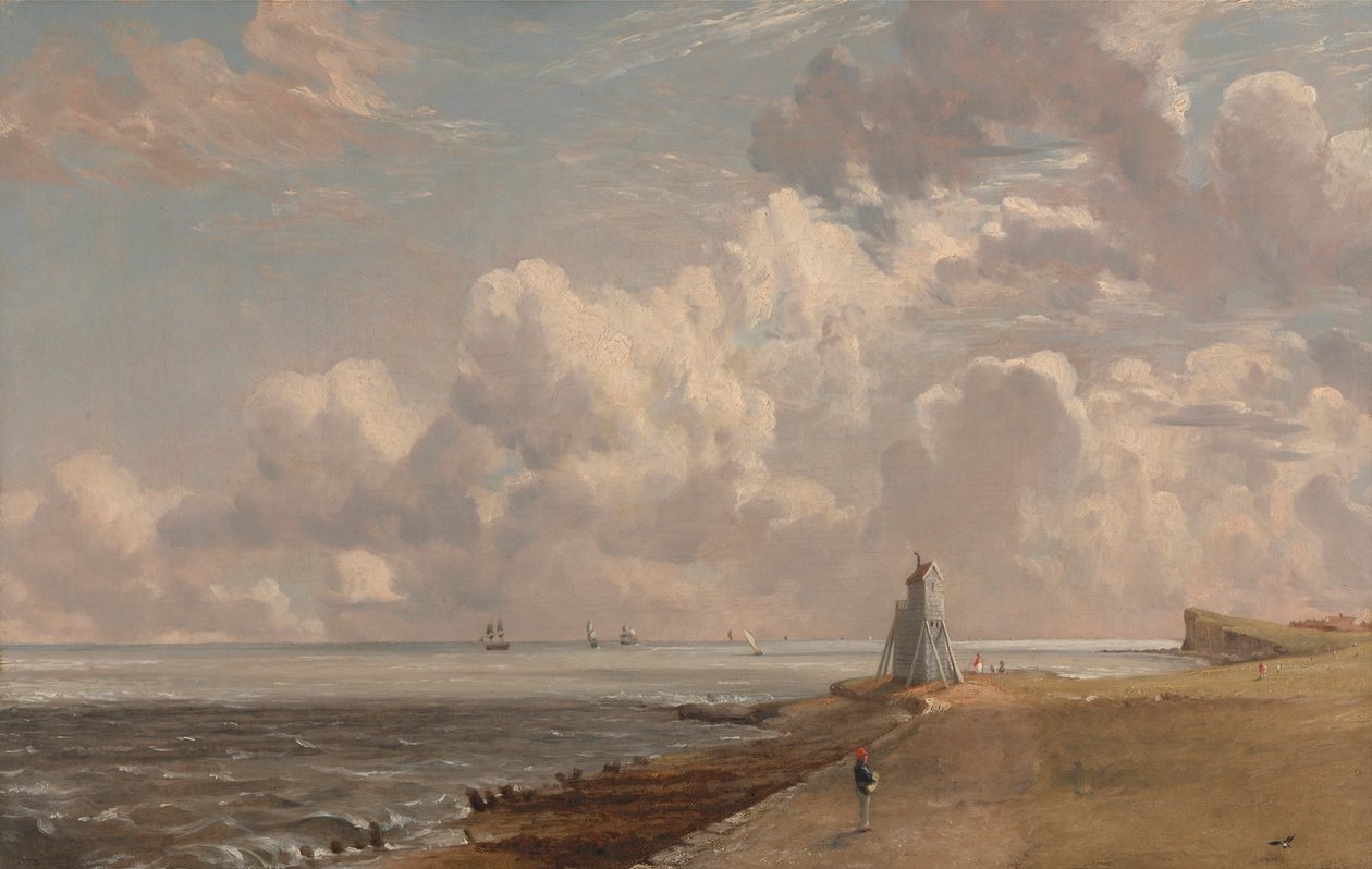 Harwich: The Low Lighthouse og Beacon Hill av John Constable