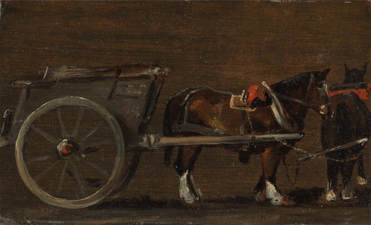 Hest og kjerre, ca. 1814. av John Constable