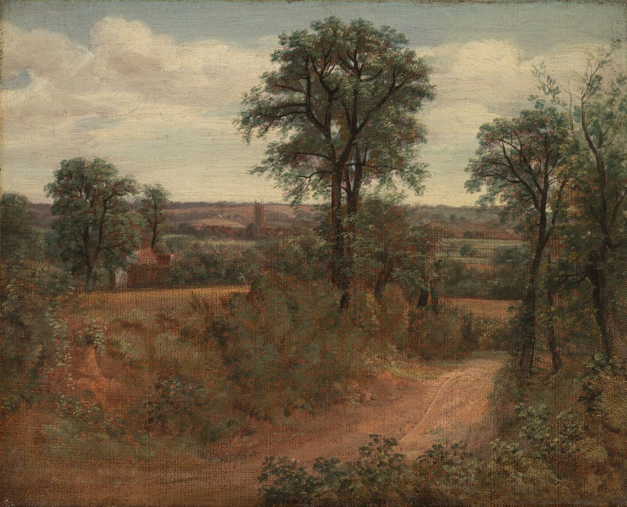 Lane nær Dedham av John Constable