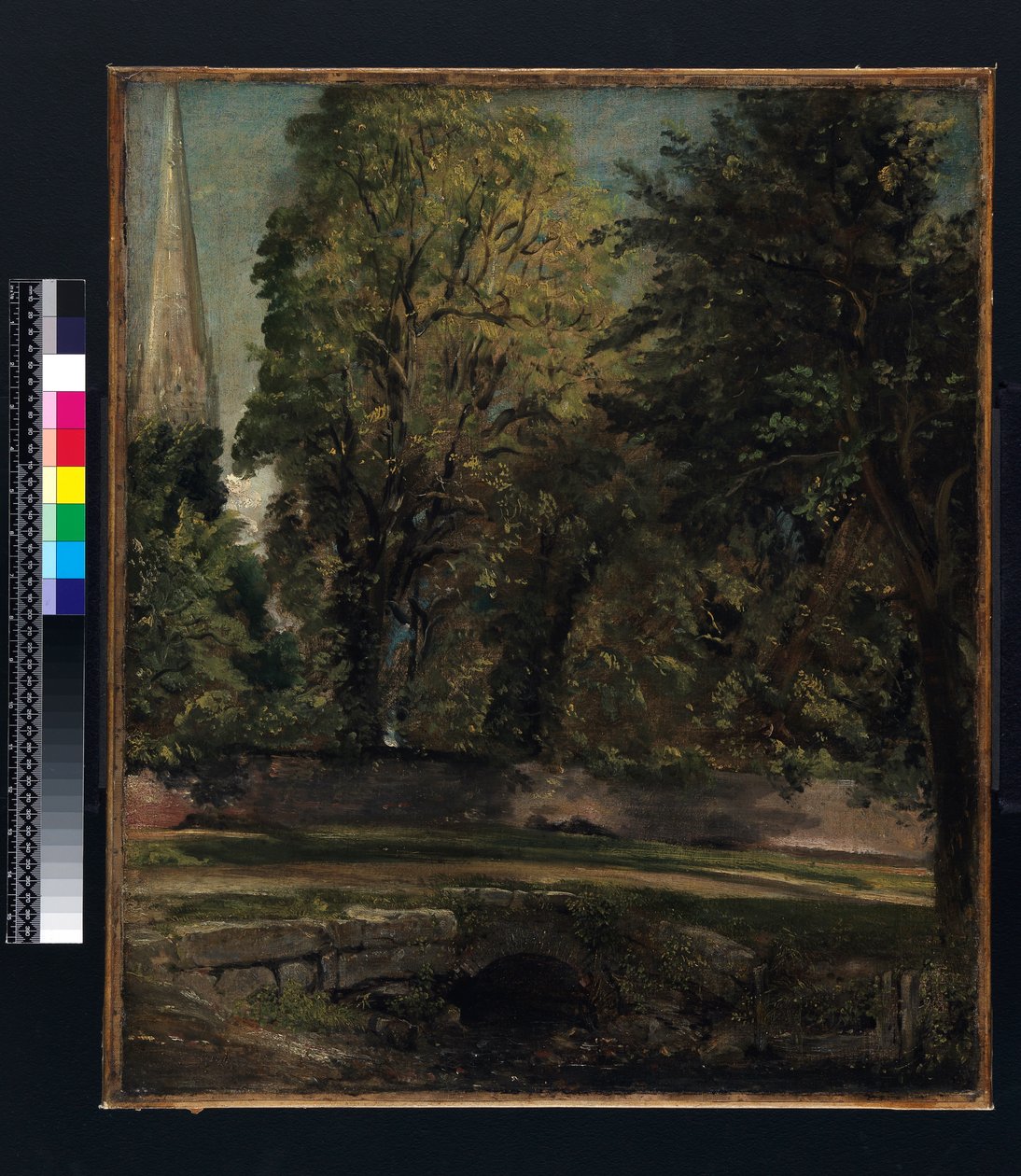 Salisbury katedral sett over den nære veggen av John Constable