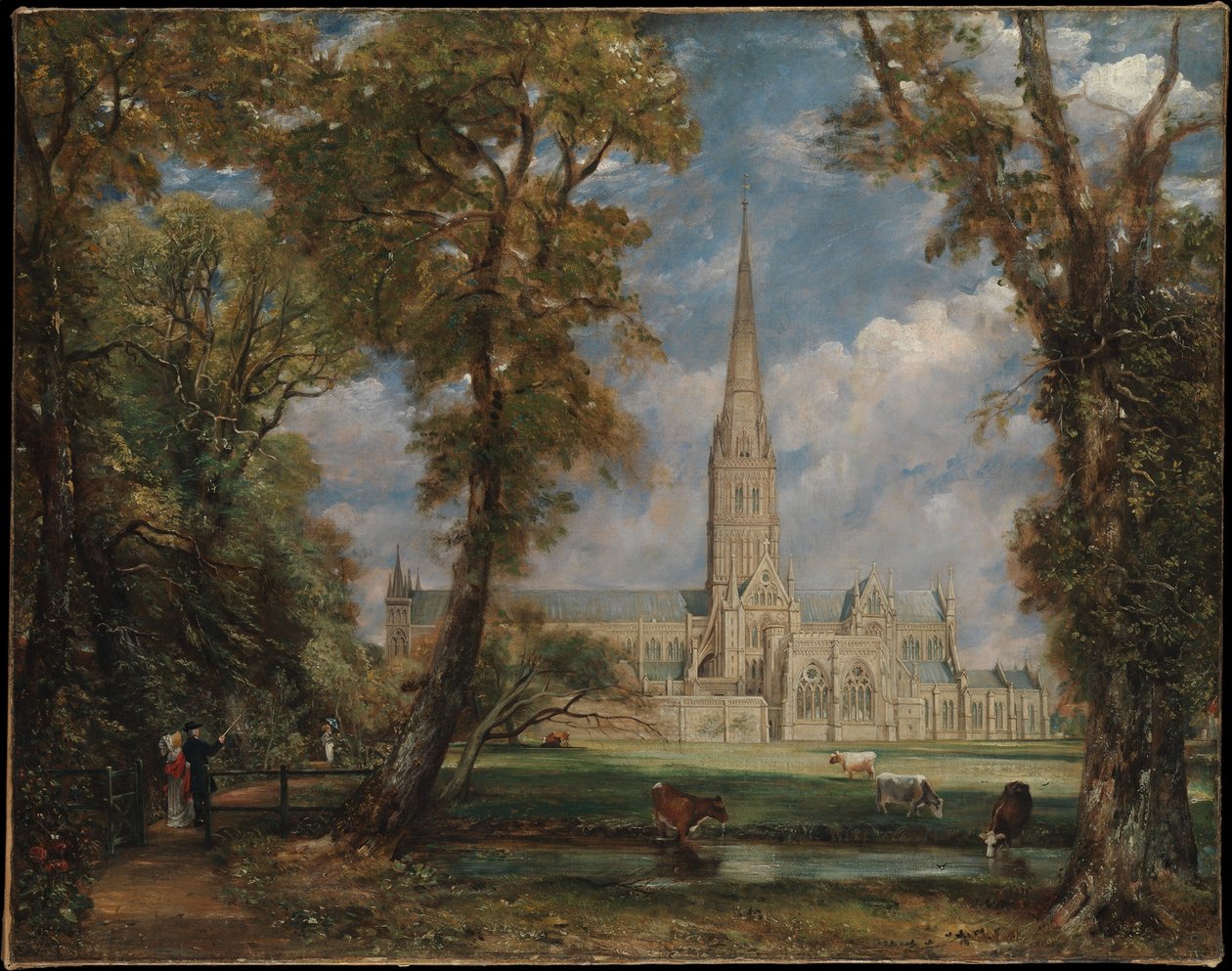 Salisbury-katedralen sett fra biskopens eiendom av John Constable