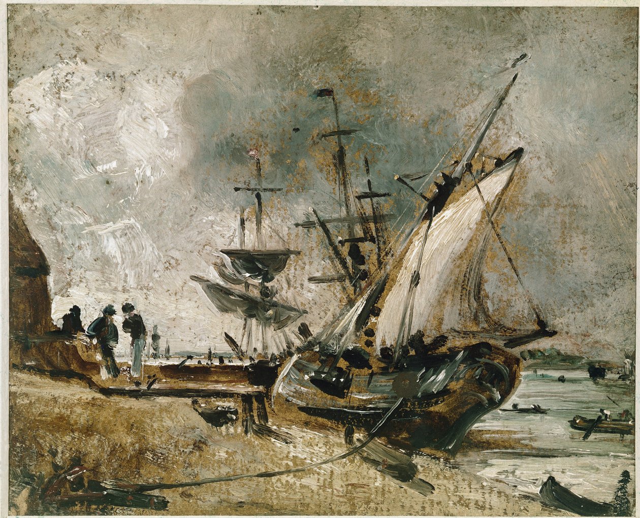 Frakt på Orwell, nær Ipswich (olje på lerret av John Constable