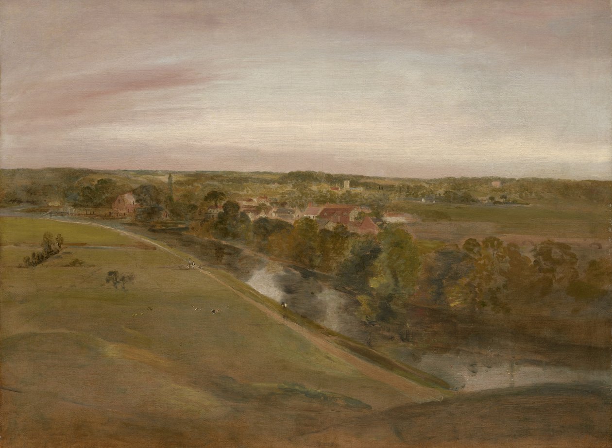 Stratford Saint Mary fra Coombs, ca. 1800 av John Constable