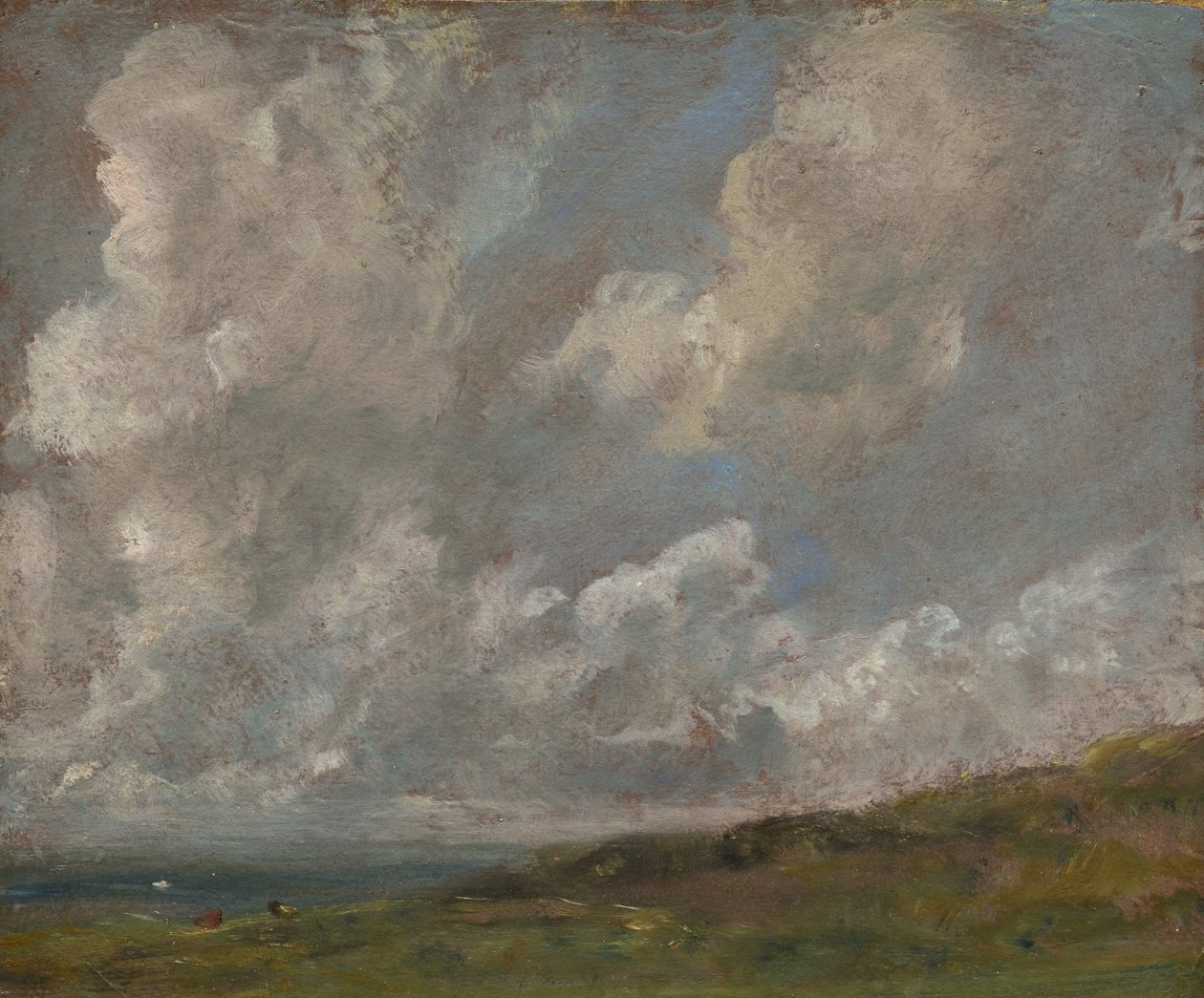 Studie av skyer over et landskap, ca. 1821-22 av John Constable
