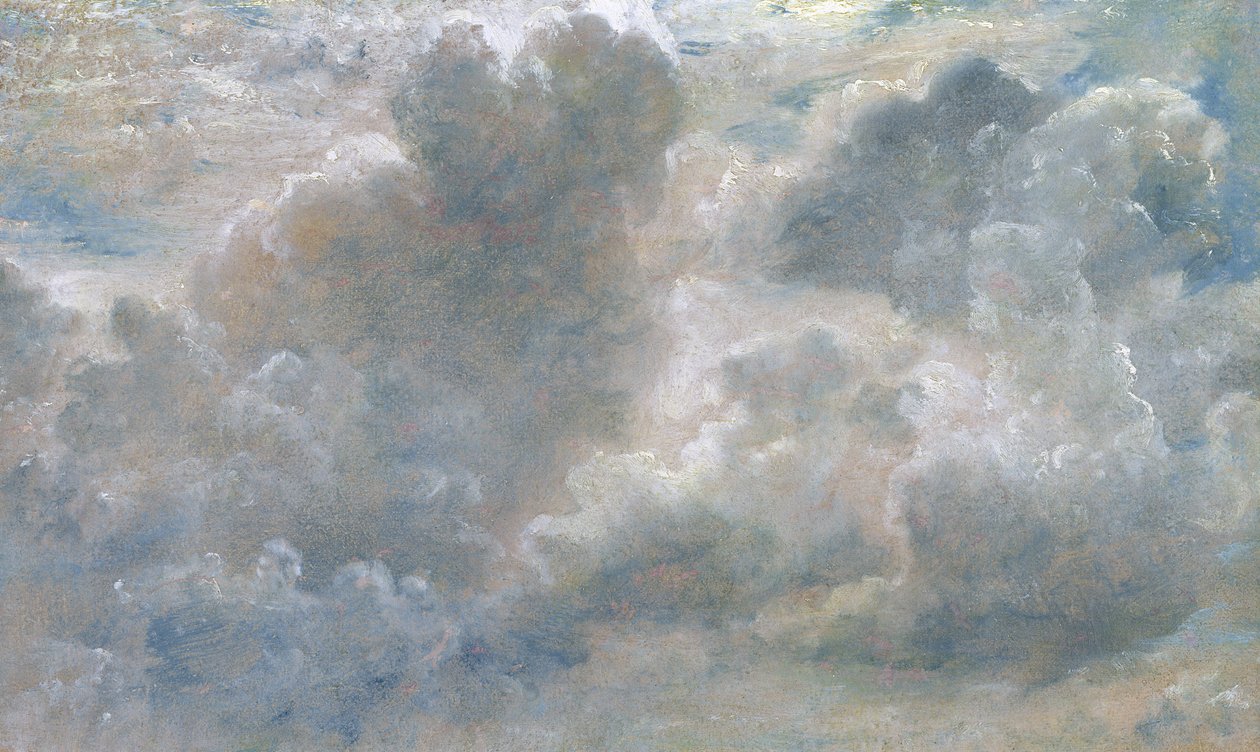 Study of Cumulus Clouds, 1822 (olje på papir lagt på lerret) av John Constable