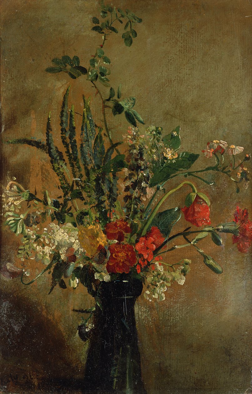 Studie av blomster i et hyacintglass, 1814 av John Constable