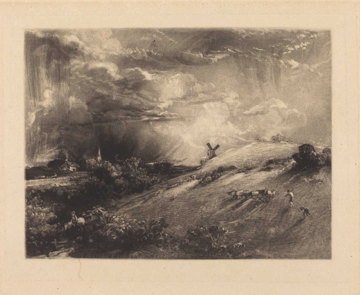 Sommerettermiddag etter en regnbyge av John Constable
